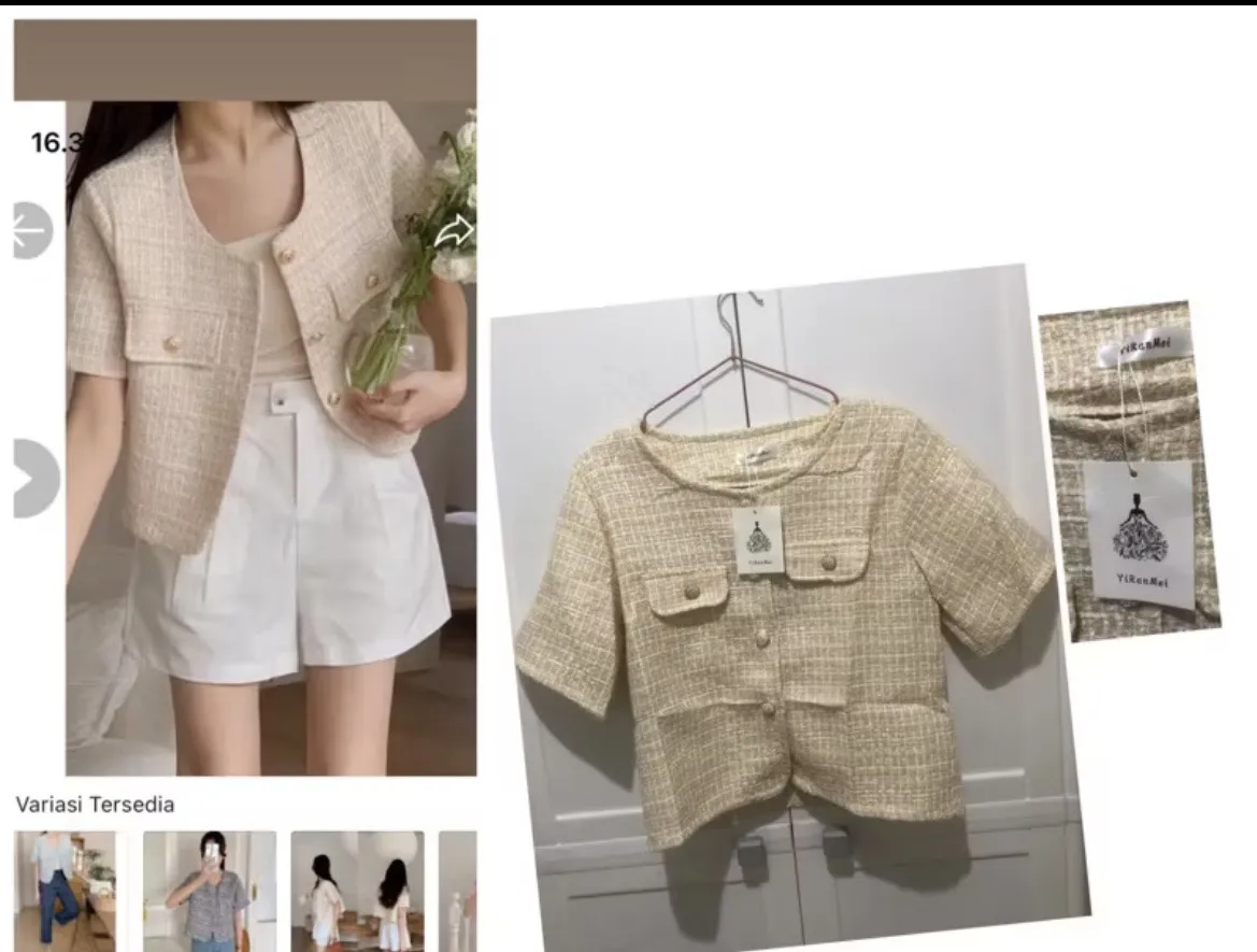 Tweed outer top