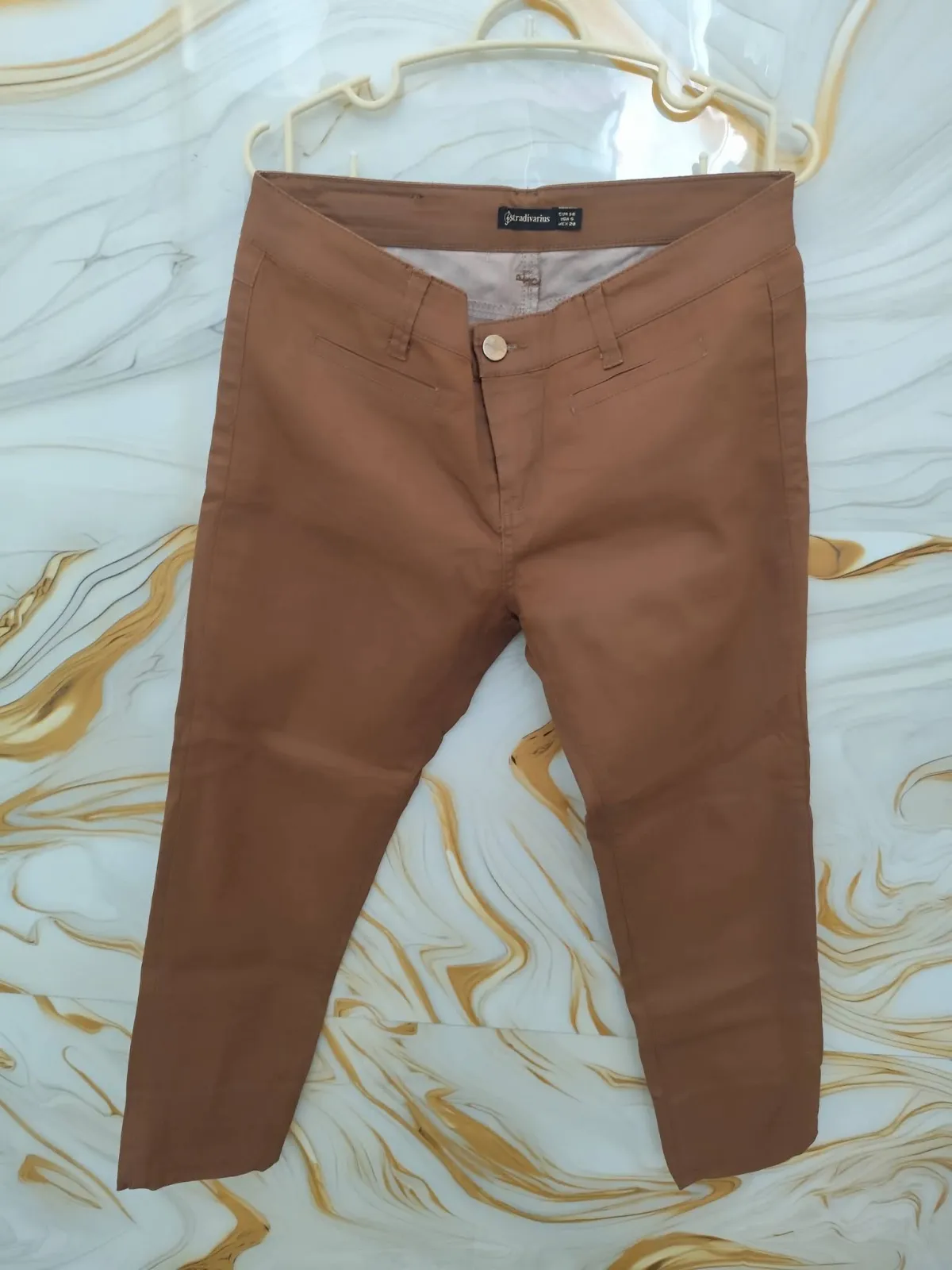 Chino pants or stretch cotton pants (twill cotton).